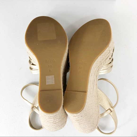 New Coach Wedge Heel Gold size 10B (Box P) - Picture 8 of 8
